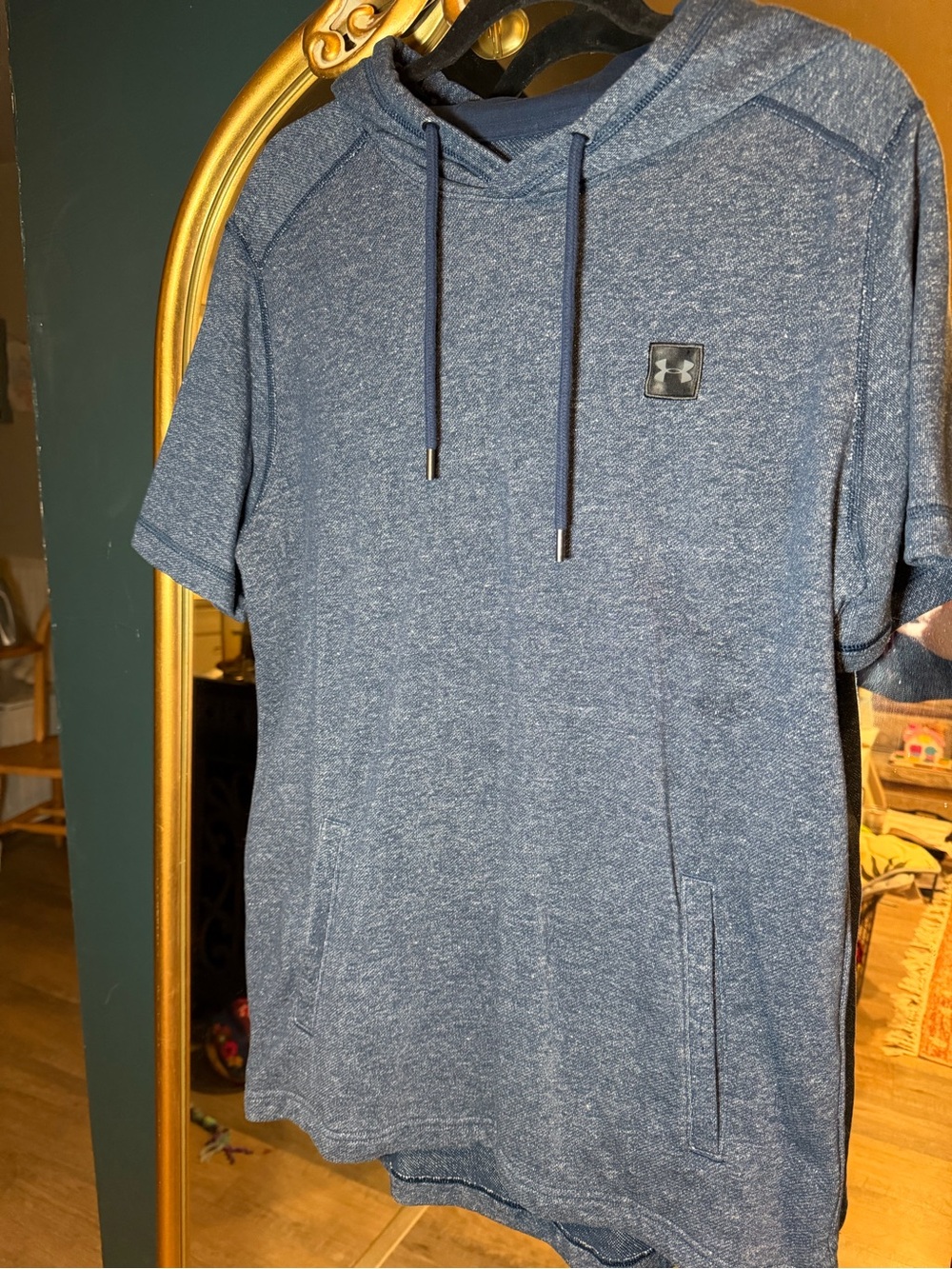 Under Armour Men’s Short-Sleeve Hooded Performance Shirt - Blue XL
